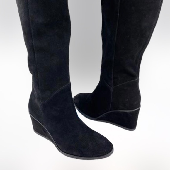 NWOT Antonio Melani Maesyn Tall Suede Wedge Boots with Tassels Size 9 - Picture 7 of 9